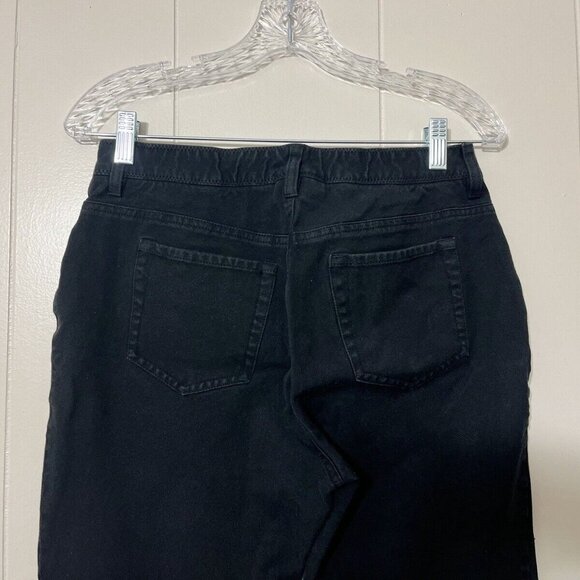 Chicos So Slimming Slim Jeans Womens 1 Regular Black Denim Flat Front Straight - Picture 8 of 10